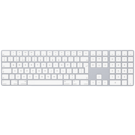 Apple Magic Keyboard with Numeric Keypad - International English - Silver,Model A1843