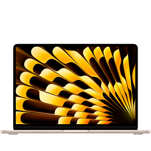 Apple 13-inch MacBook Air: Apple M4 chip with 10-core CPU and 10-core GPU, 16GB, 512GB SSD - Starlight,Model A3240