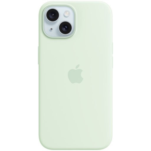 Apple iPhone 15 Silicone Case with MagSafe - Soft Mint,Model A3123