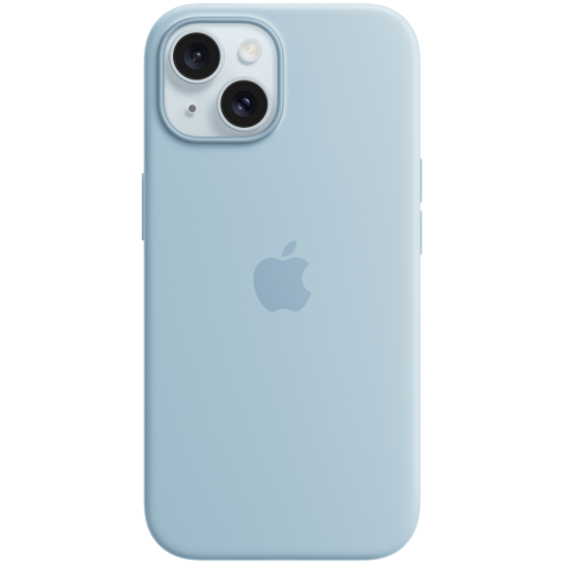 Apple iPhone 15 Silicone Case with MagSafe - Light Blue,Model A3123