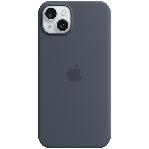 Apple iPhone 15 Plus Silicone Case with MagSafe - Storm Blue,Model A3124