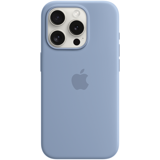 Apple iPhone 15 Pro Silicone Case with MagSafe - Winter Blue,Model A3125