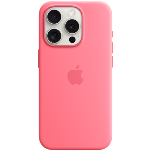 Apple iPhone 15 Pro Silicone Case with MagSafe - Pink,Model A3125