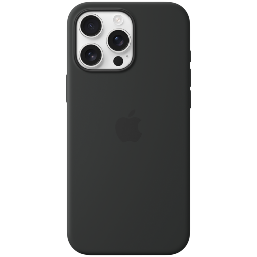 Apple iPhone 16 Pro Max Silicone Case with MagSafe - Black,Model A3316