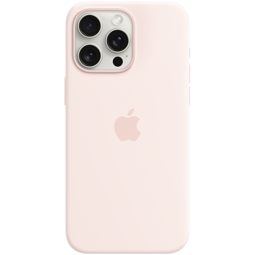Apple iPhone 15 Pro Max Silicone Case with MagSafe - Light Pink,Model A3126