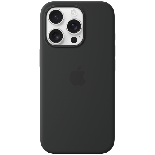 Apple iPhone 16 Pro Silicone Case with MagSafe - Black,Model A3315