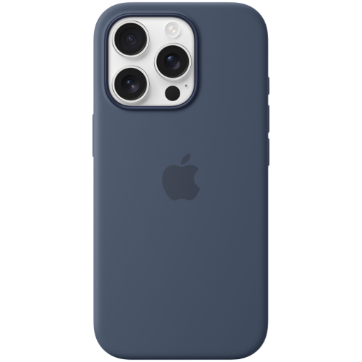 Apple iPhone 16 Pro Silicone Case with MagSafe - Denim,Model A3315