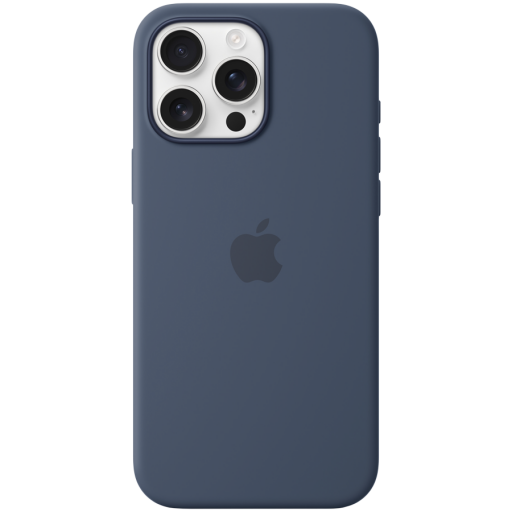 Apple iPhone 16 Pro Max Silicone Case with MagSafe - Denim,Model A3316