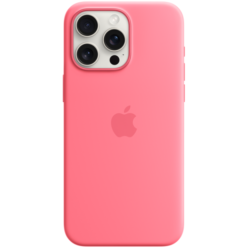 Apple iPhone 15 Pro Max Silicone Case with MagSafe - Pink,Model A3126