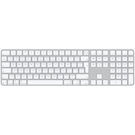 Apple Magic Keyboard with Touch ID and Numeric Keypad for Mac models with Apple silicon - International English - White Keys,Model A3119