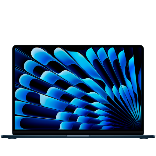 Apple 15-inch MacBook Air: Apple M4 chip with 10-core CPU and 10-core GPU, 16GB, 256GB SSD - Midnight,Model A3241
