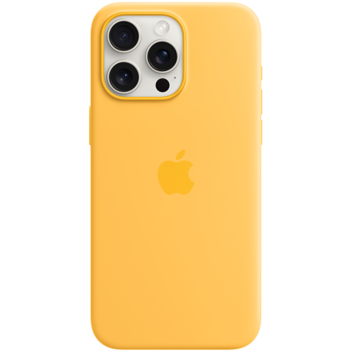 Apple iPhone 15 Pro Max Silicone Case with MagSafe - Sunshine,Model A3126