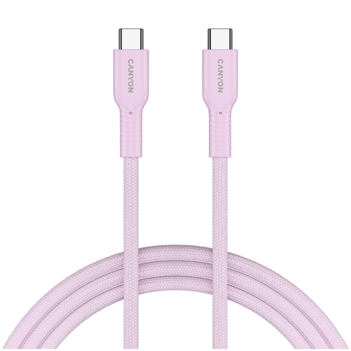 CANYON cable OnWire 60CL C-C 60W COLOR Braided 1m Pink