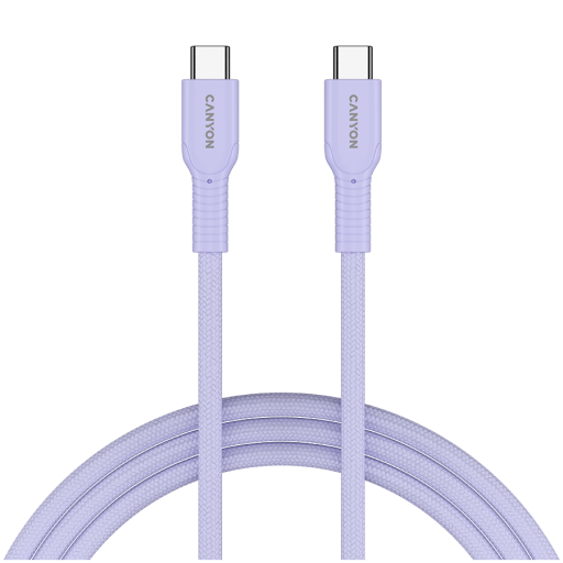 CANYON cable OnWire 60CL C-C 60W COLOR Braided 1m Purple