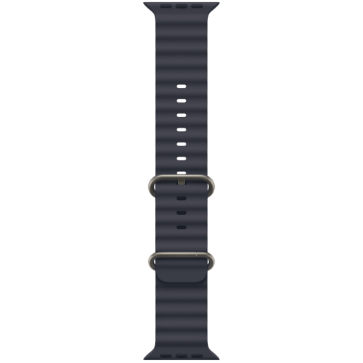 Apple 49mm Navy Ocean Band - Natural Titanium Finish