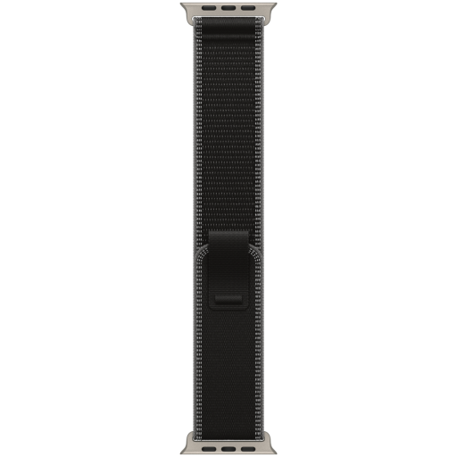 Apple 49mm Black/Charcoal Trail Loop - M/L - Natural Titanium Finish