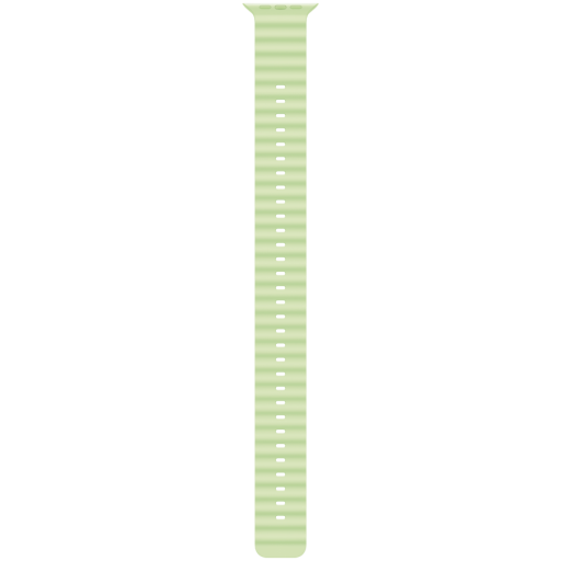 Apple 49mm Neon Green Ocean Band Extension - Natural Titanium Finish