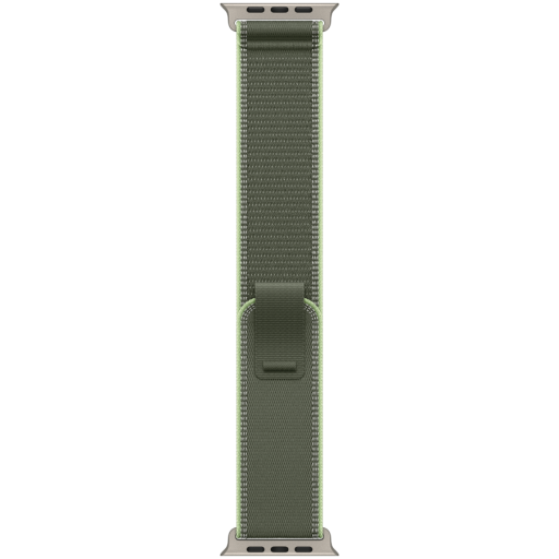 Apple 49mm Green/Neon Trail Loop - M/L - Natural Titanium Finish