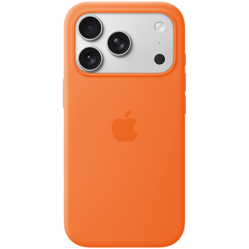 Apple iPhone 17 Pro Silicone Case with MagSafe - Orange,Model A3559