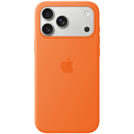Apple iPhone 17 Pro Max Silicone Case with MagSafe - Orange,Model A3560