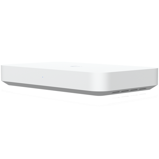 Ubiquiti UXG-Fiber Desktop 10G independent gateway with integrated 4-port 2.5 GbE switch, 5 Gbps routing with IDS/IPS, 10G SFP+ and (1) 10 GbE RJ45 WAN port, 10G SFP+ LAN port