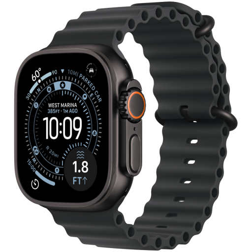 Apple Watch Ultra 3 GPS + Cellular 49mm Black Titanium Case with Black Ocean Band,Model A3281