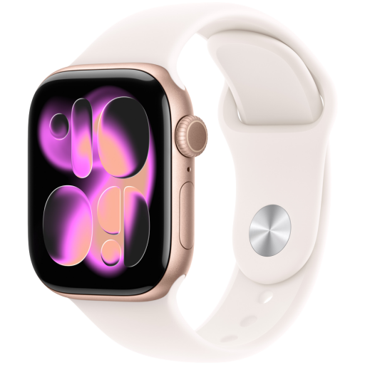 Apple Watch Series 11 GPS 42mm Rose Gold Aluminium Case with Light Blush Sport Band - M/L,Model A3331