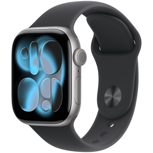 Apple Watch Series 11 GPS + Cellular 42mm Space Grey Aluminium Case with Black Sport Band - S/M,Model A3335