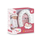 Baby Doll with Soft Body, Sleeping Nest, White Fluffy Knit Outfit - 30cm