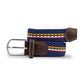 Woven Belt Orange / Burgundy Fine Stripe Medium