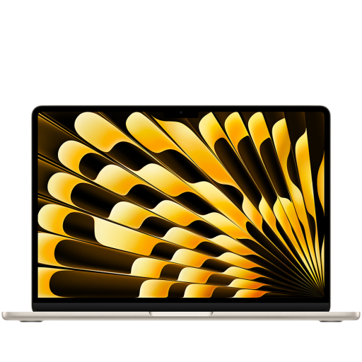 Apple 13-inch MacBook Air: Apple M5 chip with 10-core CPU and 10-core GPU, 24GB, 1TB SSD - Starlight,Model A3449