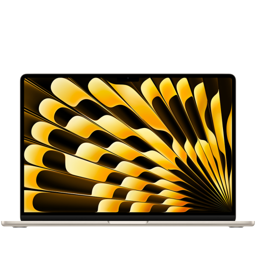 Apple 15-inch MacBook Air: Apple M5 chip with 10-core CPU and 10-core GPU, 16GB, 512GB SSD - Starlight,Model A3448