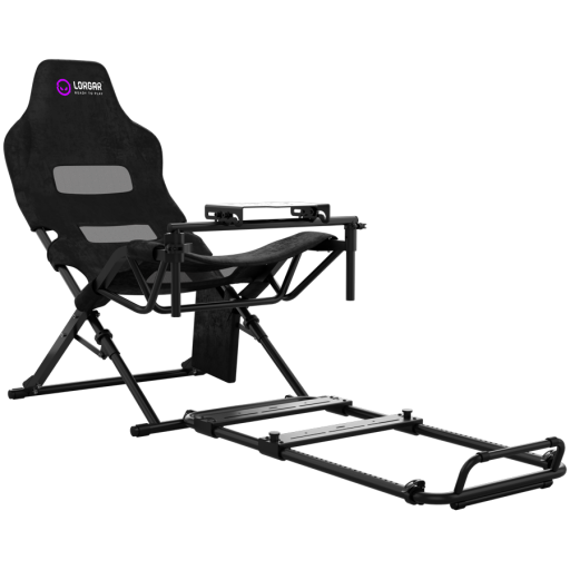 LORGAR FLEX RAF1, Sim Racing Cockpit Advanced, Foldable, 150x72x113 cm-playing, 38x72x126cm-folded, Black
