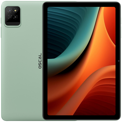OSCAL PAD 30 WiFi 10.1-inch HD IPS 800x1280 Quad-core T310 up to 2.0 GHz RAM 4GB ROM 128GB Cam Rear 8MP Front 5MP WiFi5 BT 5.0 Battery 6600mAh Android 15 Hazel Green