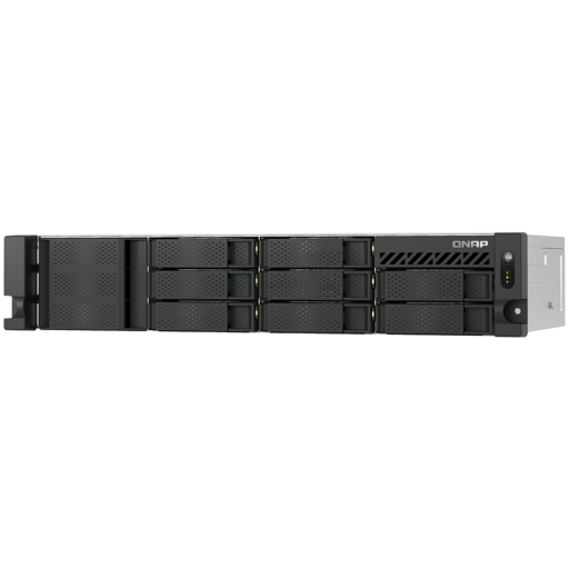 QNAP 8-bay short depth rackmount NAS, Intel Atom C5125 8C 2.8GHz, 8GB RAM,2 x 2.5GbE, 2 x M.2 2280, 2 x PCIe Gen3 x4, 4 x USB 3.2 Gen1 ports (5Gbps), 2 x 300W redundant PSU