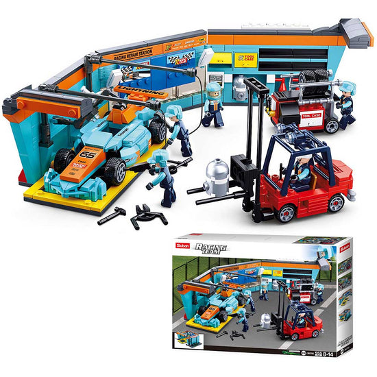 Sluban - Racing Team - F1 Race Team - Grand Prix Garage Set - 555pcs