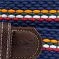 Woven Belt Orange / Burgundy Fine Stripe Medium