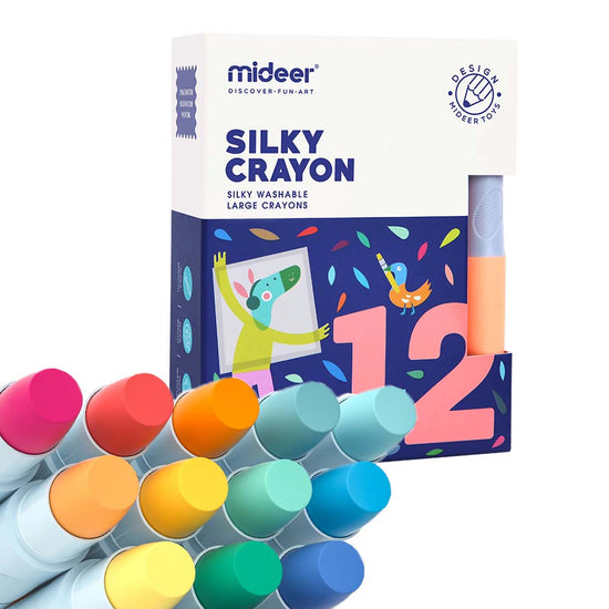 Mideer - Silky Crayon - 12 Colours
