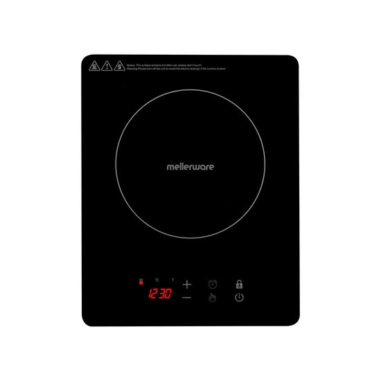 Mellerware Induction Cooker Single Glass Black 1800W Capri 27240B