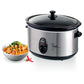 Mellerware Slow Cooker Stainless Steel Brushed 6.5L 320W Tempo 27560A
