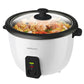 Mellerware Rice Cooker With Glass Lid Plastic White 1.8L 700W Rice Master Xl 27618