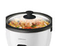 Mellerware Rice Cooker With Glass Lid Plastic White 1.8L 700W Rice Master Xl 27618