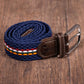 Woven Belt Orange / Burgundy Fine Stripe Medium