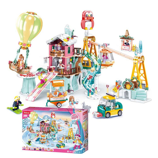 Sluban - Winter Travel In Snow - Ski Field - 1065pcs