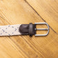 Swole Panda Woven Belt - Cream & Blue Dot Medium