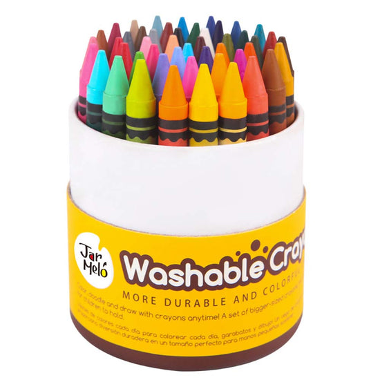 Jar Melﾃｳ - Wax Crayons Washable - 48 Colours