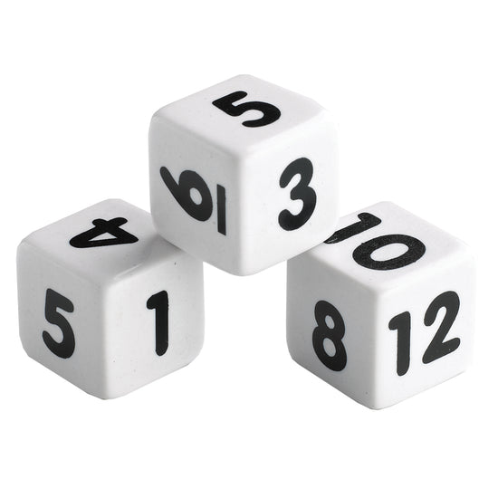 EDX Education - Dice - Number 1-12 - 18mm - 12pcs Polybag