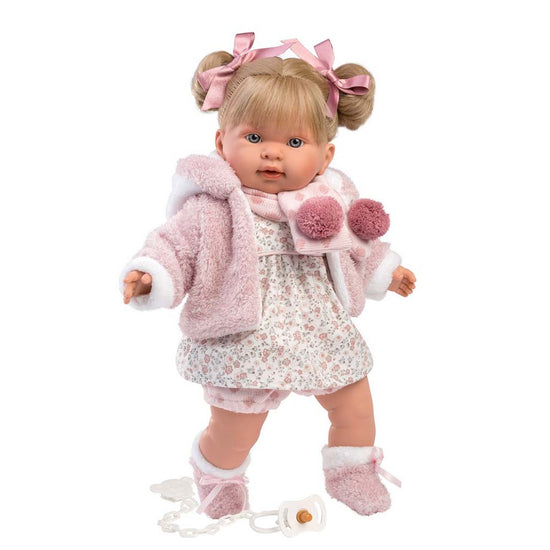 Llorens - Baby Girl Doll With Clothing And Accessories: Alexandra Llorona - With Mechanism- 42cm