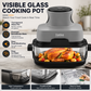 Feelive Crispy Dual Glass Digital Air Fryer 4L + 1.5L | 1500W | 4-in-1 Healthy Oil-Free Cooking AF534T