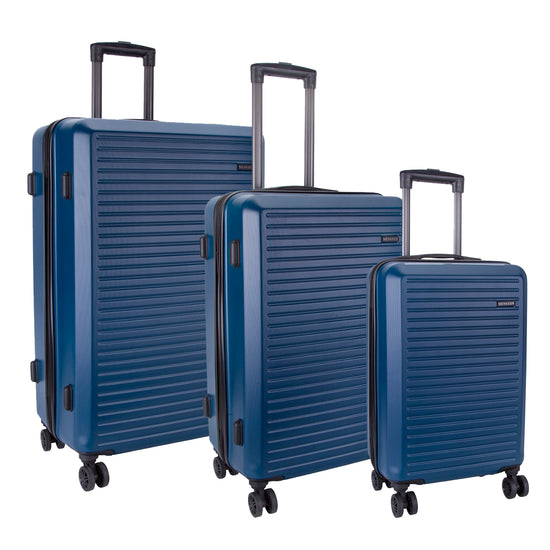 Voyager Mahe 3pc Luggage Set Navy 301SET6
